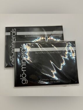 Glo Minerals Blotting papers 2 Packs 100 Sheets Each for Makeup